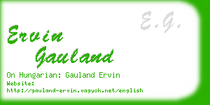 ervin gauland business card